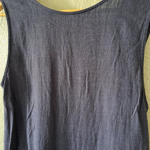 🩵Petal & Pup Yardlee Modern Minimalist Navy Linen Blend Wide Leg Jumpsuit Size - Picture 10 of 12